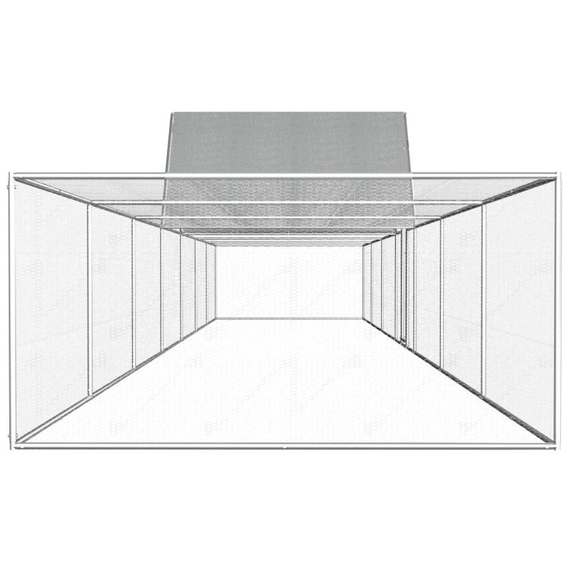 vidaXL Chicken Coop 2x1x1.5 m Galvanised Steel