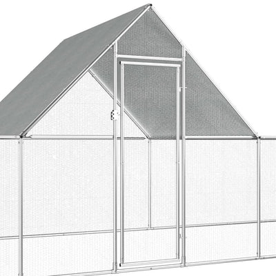vidaXL Chicken Coop 2x1x1.5 m Galvanised Steel