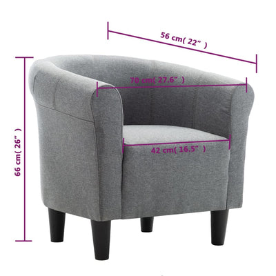 vidaXL Armchair Purple Fabric