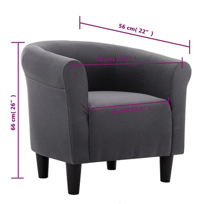 vidaXL Armchair Purple Fabric