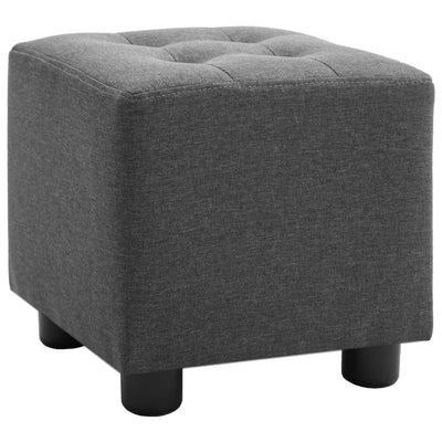 vidaXL 2 Piece Armchair and Stool Set Dark Grey Fabric