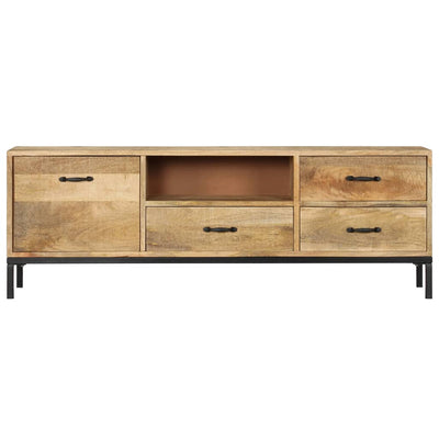 vidaXL TV Cabinet 130x30x45 cm Solid Mango Wood