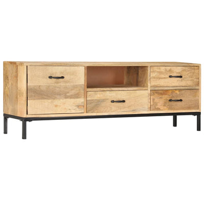 vidaXL TV Cabinet 130x30x45 cm Solid Mango Wood
