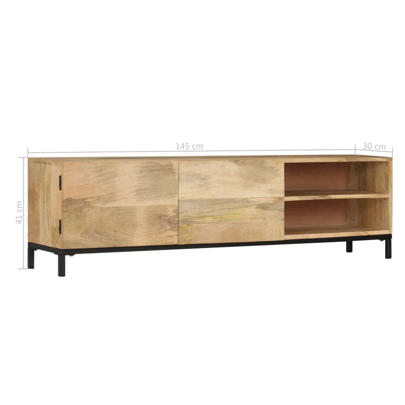 vidaXL TV Cabinet 145x30x41 cm Solid Mango Wood