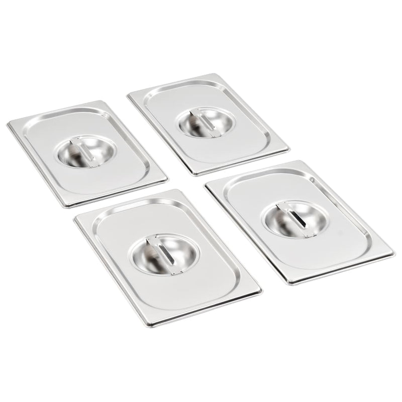 Lids for GN 1/3 Pan 4 pcs Stainless Steel