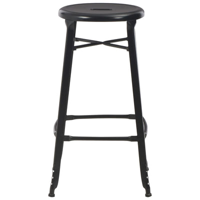 vidaXL Bar Stools 2 pcs Black Steel