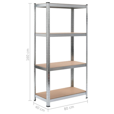 vidaXL 5-Layer Storage Shelf Anthracite Steel and Engineered Wood