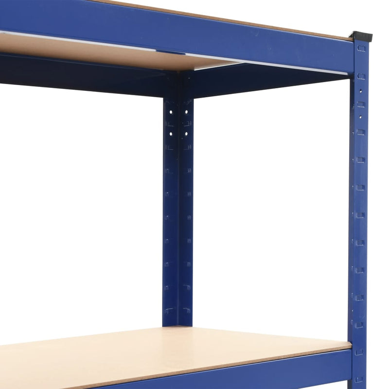 vidaXL Storage Shelves 2 pcs Blue 80x40x160 cm Steel and MDF