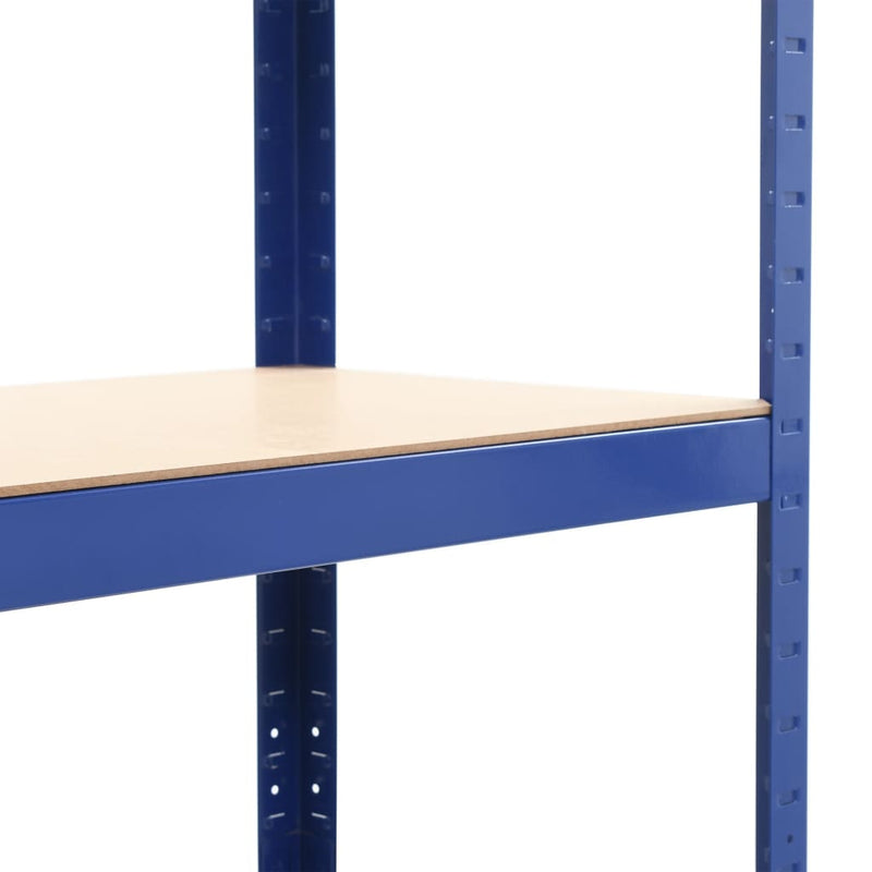 vidaXL Storage Shelves 2 pcs Blue 80x40x160 cm Steel and MDF