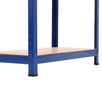 vidaXL Storage Shelves 2 pcs Blue 80x40x160 cm Steel and MDF