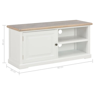 vidaXL TV Cabinet White 90x30x40 cm Wood