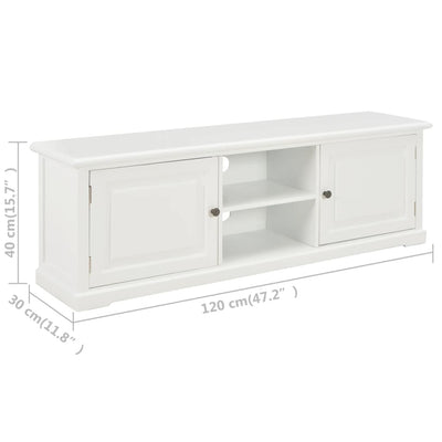 vidaXL TV Cabinet White 120x30x40 cm Wood