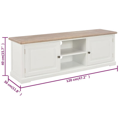 vidaXL TV Cabinet White 120x30x40 cm Wood