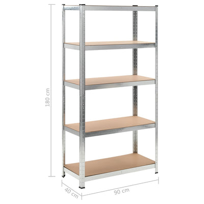 vidaXL Storage Shelves 2 pcs 90x40x180 cm MDF