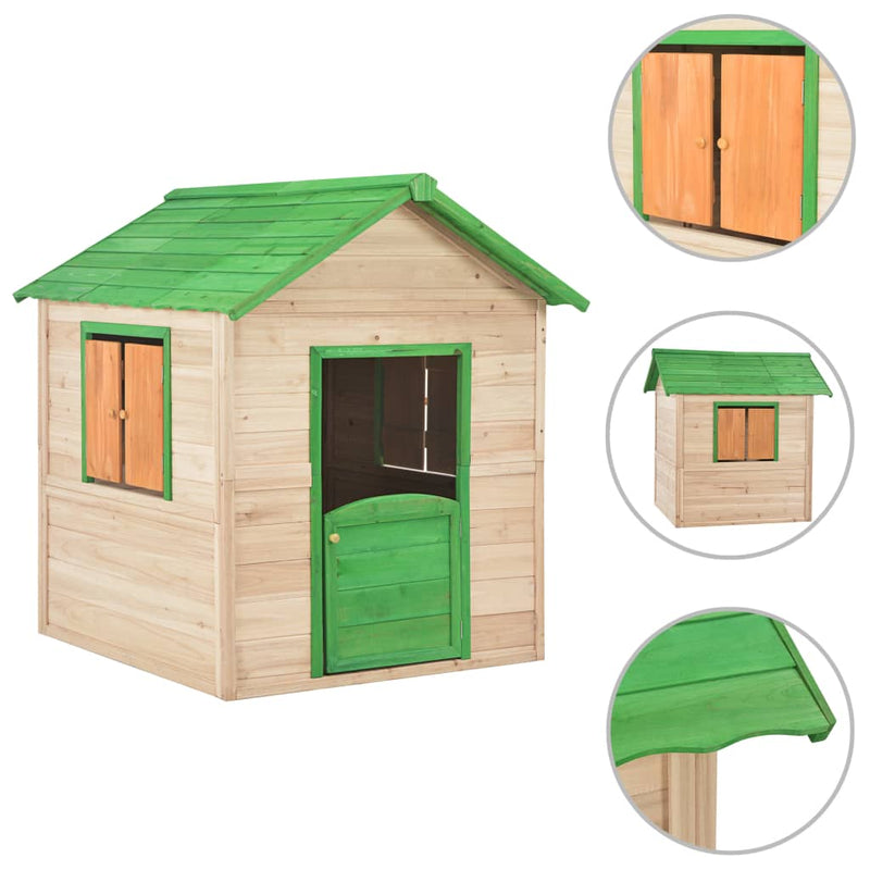 vidaXL Kids Play House Fir wood Red