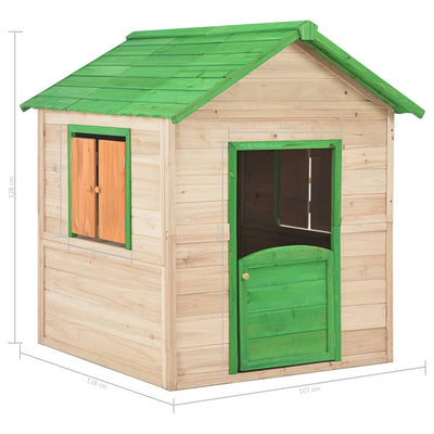 vidaXL Kids Play House Fir wood Red