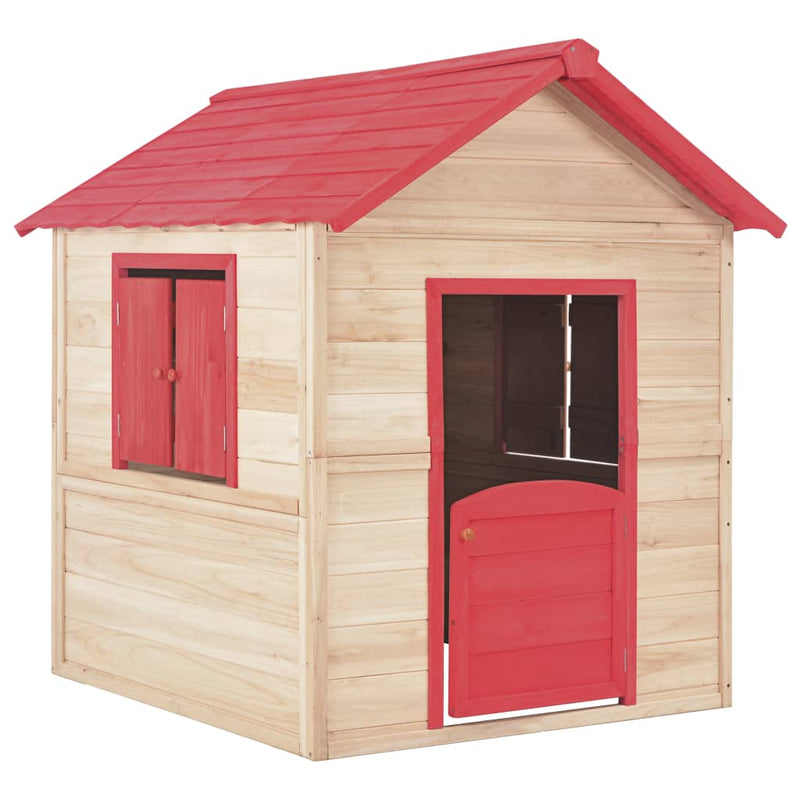 vidaXL Kids Play House Fir wood Red