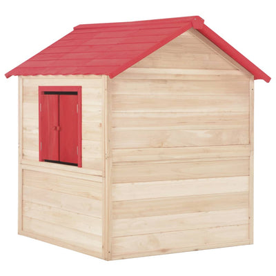 vidaXL Kids Play House Fir wood Red
