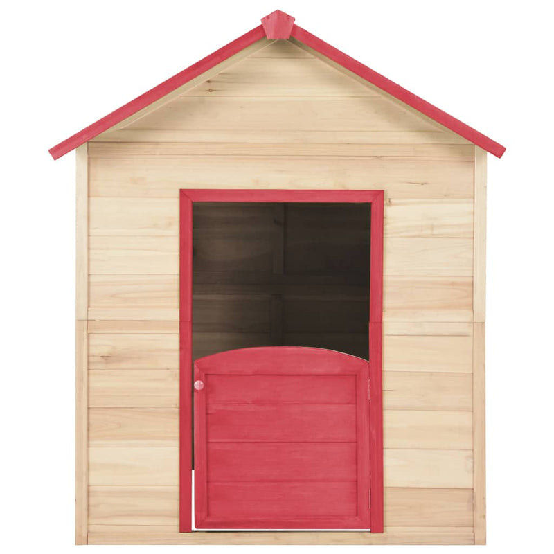 vidaXL Kids Play House Fir wood Red