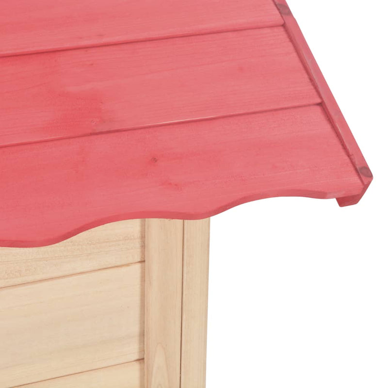 vidaXL Kids Play House Fir wood Red