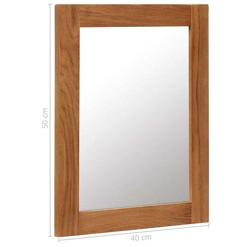vidaXL Mirror 50x140 cm Solid Oak Wood