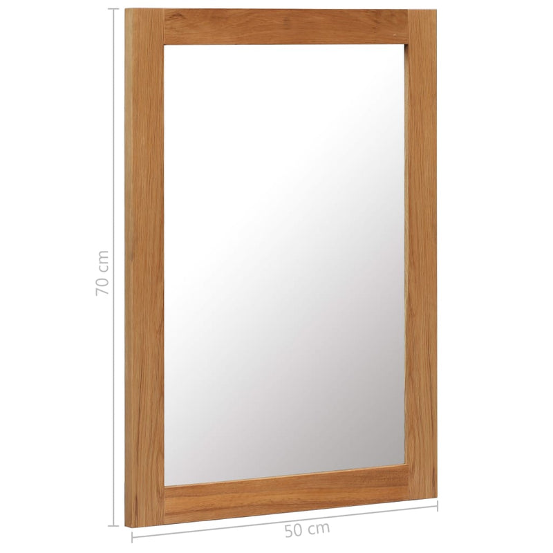 vidaXL Mirror 50x140 cm Solid Oak Wood