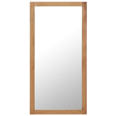 vidaXL Mirror 50x140 cm Solid Oak Wood