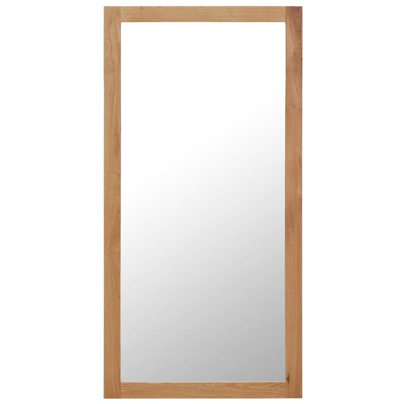 vidaXL Mirror 50x140 cm Solid Oak Wood