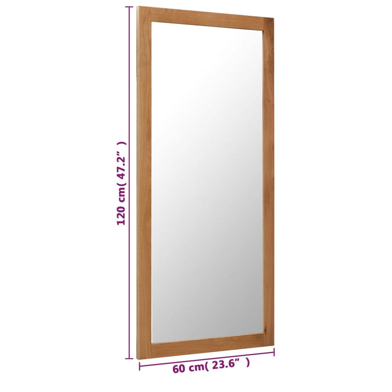 vidaXL Mirror 50x140 cm Solid Oak Wood