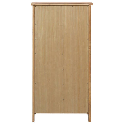 vidaXL Wine Cabinet 56x32x110 cm Solid Oak Wood