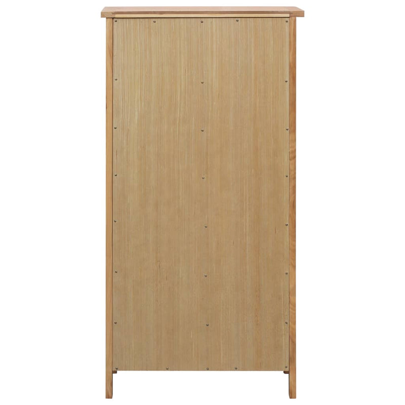 vidaXL Wine Cabinet 56x32x110 cm Solid Oak Wood