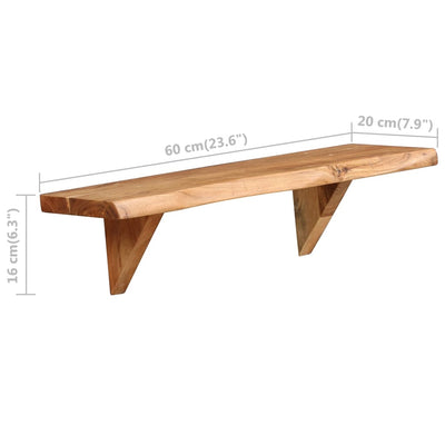 vidaXL Wall Shelves 2 pcs 90x20x18 cm Solid Acacia Wood