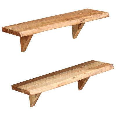 vidaXL Wall Shelves 2 pcs 90x20x18 cm Solid Acacia Wood