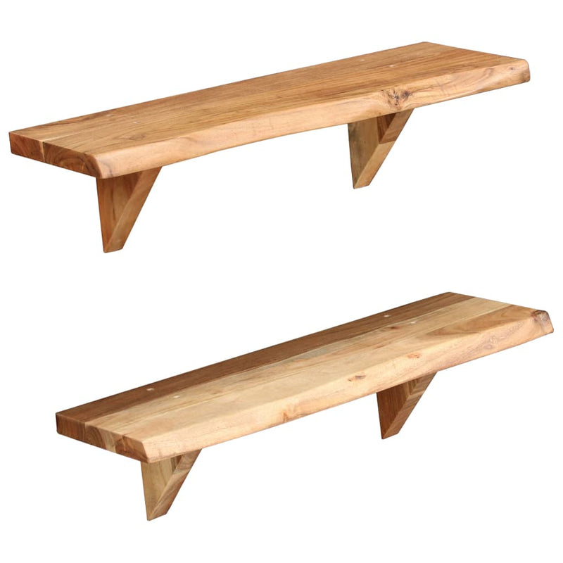 vidaXL Wall Shelves 2 pcs 90x20x18 cm Solid Acacia Wood