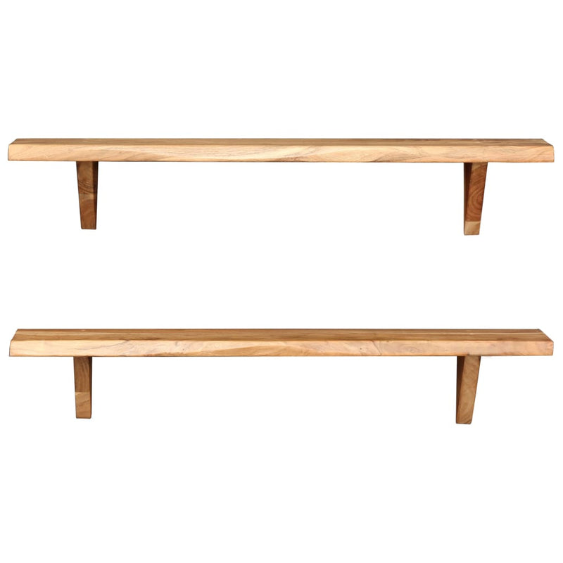 vidaXL Wall Shelves 2 pcs 90x20x18 cm Solid Acacia Wood