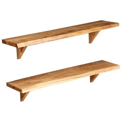 vidaXL Wall Shelves 2 pcs 90x20x18 cm Solid Acacia Wood
