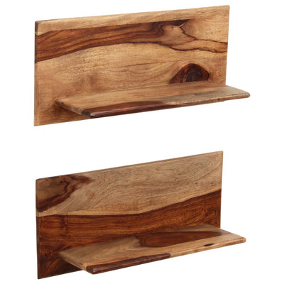vidaXL Wall Shelves 2 pcs 58x26x20 cm Solid Sheesham Wood