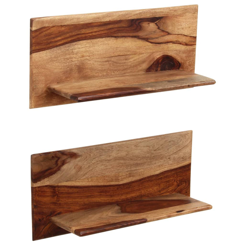vidaXL Wall Shelves 2 pcs 58x26x20 cm Solid Sheesham Wood