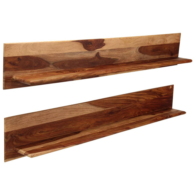 vidaXL Wall Shelves 2 pcs 58x26x20 cm Solid Sheesham Wood