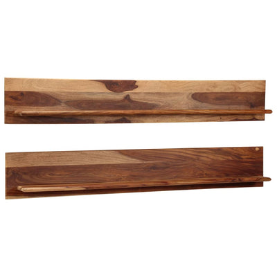 vidaXL Wall Shelves 2 pcs 58x26x20 cm Solid Sheesham Wood