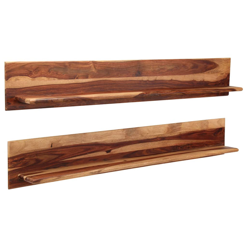 vidaXL Wall Shelves 2 pcs 58x26x20 cm Solid Sheesham Wood