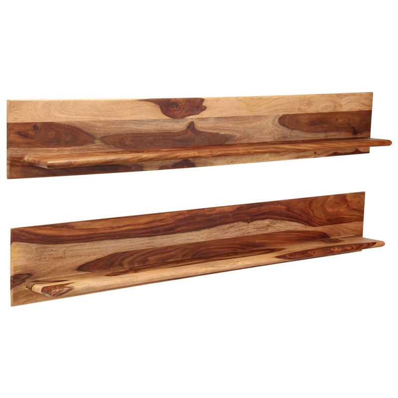 vidaXL Wall Shelves 2 pcs 58x26x20 cm Solid Sheesham Wood