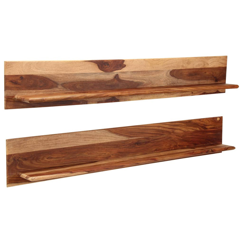 vidaXL Wall Shelves 2 pcs 58x26x20 cm Solid Sheesham Wood