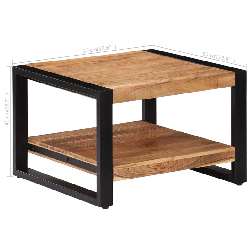 vidaXL Coffee Table 60x60x40 cm Solid Acacia Wood