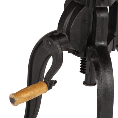 vidaXL Side Table 45x(45-62) cm Solid Reclaimed Wood and Cast Iron