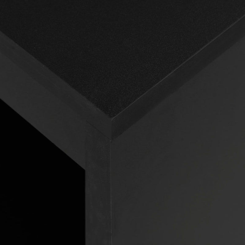 vidaXL Bar Table with Shelf Black 110x50x103 cm