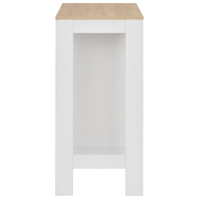 vidaXL Bar Table with Shelf Black 110x50x103 cm