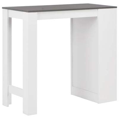 vidaXL Bar Table with Shelf Black 110x50x103 cm
