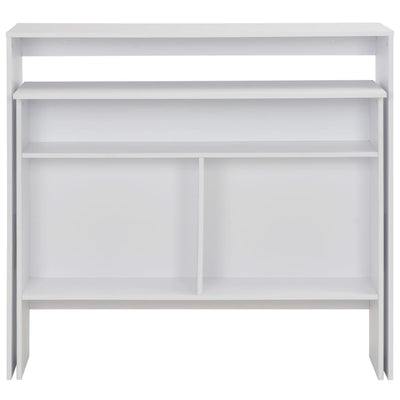 vidaXL Bar Table with 2 Table Tops Black 130x40x120 cm