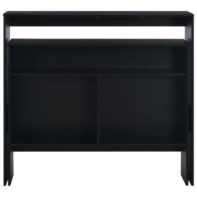 vidaXL Bar Table with 2 Table Tops Black 130x40x120 cm